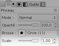 The tool options now have a scale slider, allowing to change the brush size on the fly.