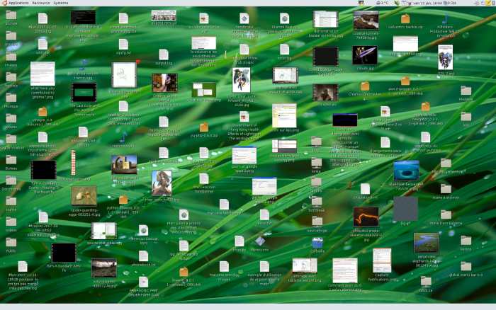 a cluttered desktop